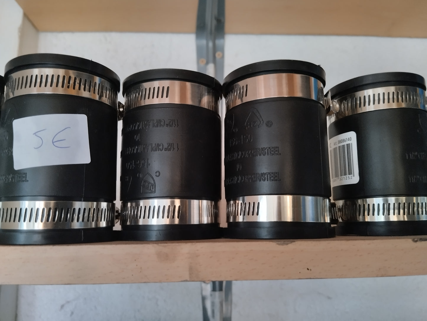 Raccord epdm 50 mm pour liaison de pvc